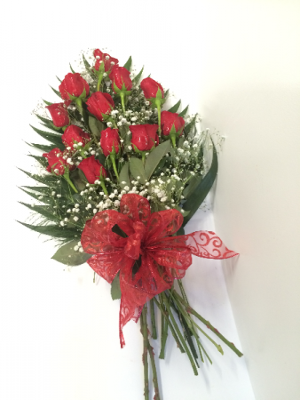 Classic Red Roses  Wrapped Bouquet 