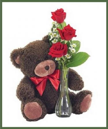 Classic Bud Vase with Bear **SOLD OUT**