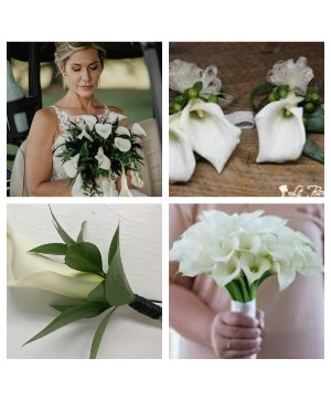 Classic Calla Lily Wedding Flower Package Wedding Flowers