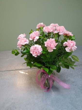 Classic Carnations Vase Arrangement