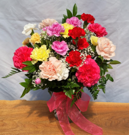 Classic Carnations Vase Arrangement