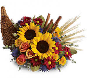 Classic Cornucopia Arrangement