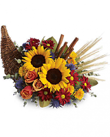 Classic Cornucopia centerpiece