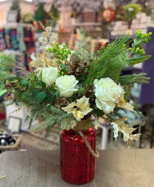 Classic Country Christmas Floral Arrangement