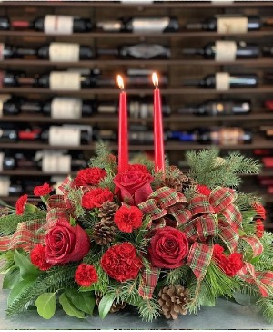 classic double candle centerpiece 