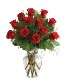 Classic Dozen Red Rose Arrangement  