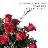 Classic Red Roses Hand Tied 