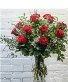 Classic Dozen Long Stem Rose Vase Arrangment 