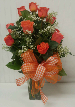 UNA DOCENA DE ROSAS NARANJAS 