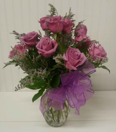 Classic Dozen of Purple Roses