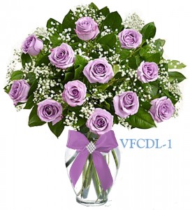 Classic Dozen Purple Floral Arrangement