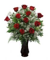 Classic Dozen Red Rose Vase