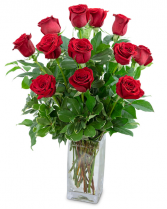 Classic Dozen Red Roses Flower Arrangement in Cypress, Texas | BLOOMS FROM THE HEART