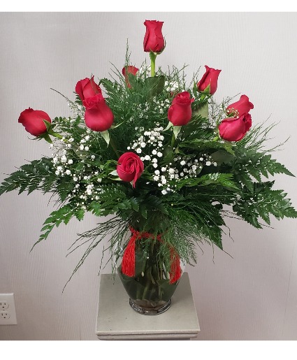 Classic Dozen Red Roses Premium Rose arrangement