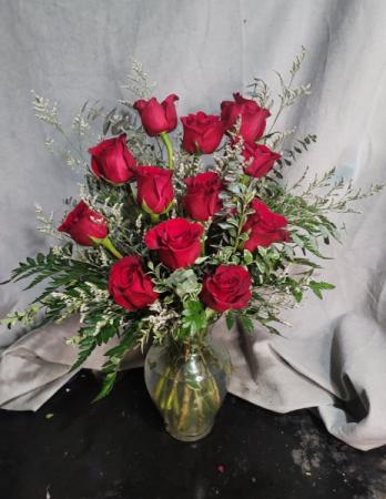 Classic Dozen Red Roses Vase in Milwaukie, OR | Mary Jean's Flowers by Poppies & Paisley