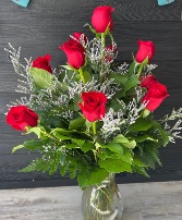 Classic Dozen Red Roses  Vase arrangement 