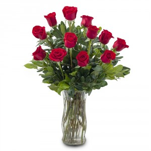 Classic Dozen Roses 1 dozen red roses arranged classically in a beautiful vase