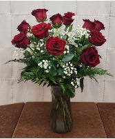 Classic Dozen Premium Rose Arrangement in Beeville, Texas | ZIMMER FLORAL & NURSERY, INC.