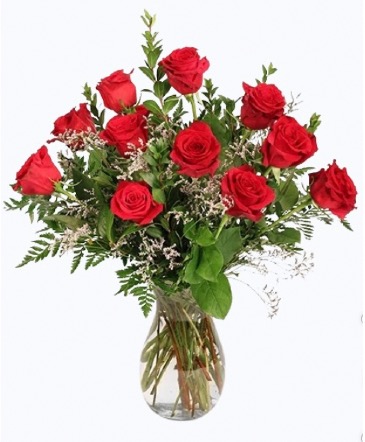 CLASSIC DOZEN ROSES  RED ROSE ARRANGEMENT in Fairfield, CA | J Francis Floral Design