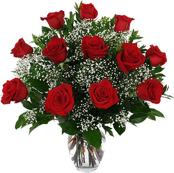 Classic Dozen Roses Vase Arrangement in Thunder Bay, ON | Grower Direct - Thunder Bay