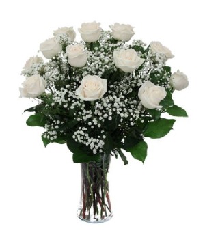 Classic Dozen White Roses Dozen White Roses in Vase