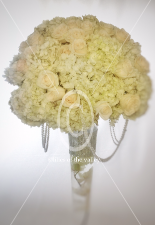 Classic Elegance White Flowers  Wedding Centerpiece   in Forest Hills, NY | FOREST HILLS LILIES OF THE VALLEY