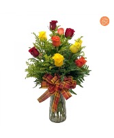 Classic Fall Roses Flower Arrangement