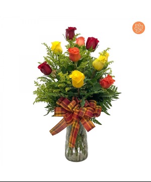 Classic Fall Roses Flower Arrangement