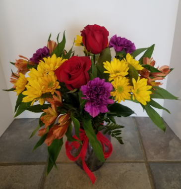 Classic Garden Vase Flower Arrangement