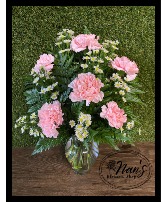 Classic Half Dozen Pink Carnations 