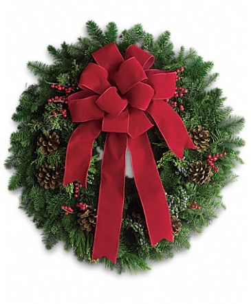 Classic Holiday  Fresh Wreath in Fort Worth, TX | DARLA'S FLORIST