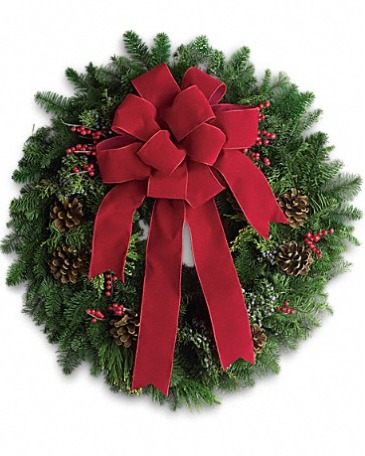 C* Classic Holiday Wreath in Fort Worth, TX | DAVIS FLORAL DESIGNS C* Classic Holiday Wreath in Fort Worth, TX | DAVIS FLORAL DESIGNS