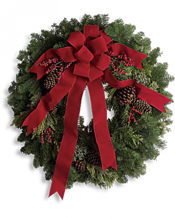 Classic Holiday Wreath Christmas arrangement