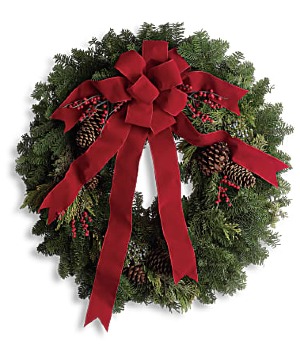 CLASSIC HOLIDAY WREATH DOOR WREATH