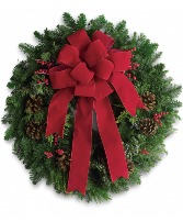 Classic Holiday Wreath Fresh Arrangement