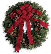 Classic Holiday Wreath with Bow