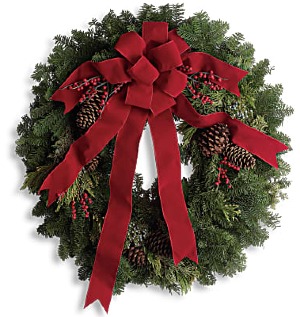 Classic Holiday Wreath with Bow