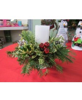 Classic Holly Centerpiece centerpiece
