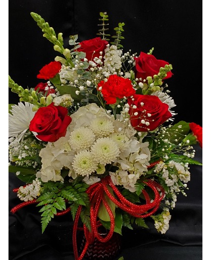 Classic in Red and White Vase