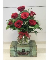Classic Long-Stemmed Roses Vased Arrangement