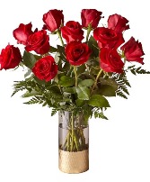 Classic Love Rose Vase Arrangement  