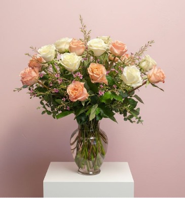 Classic Pink and White Roses (Two Dozen)  in Brentwood, TN | BRENTWOOD FLOWER SHOPPE
