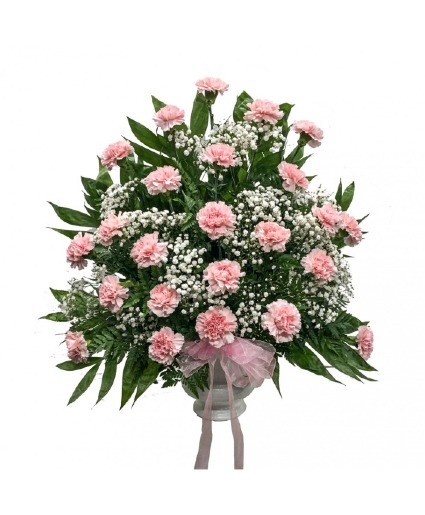 Classic Pink Carnation Urn Arrangement