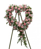 Classic Pink Carnation Heart