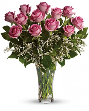 Classic Pink Dozen Roses 