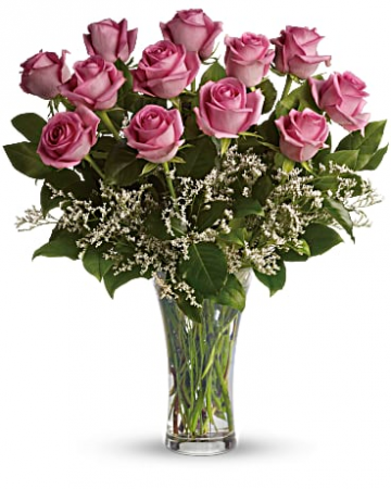 Classic Pink Dozen Roses  in Southern Pines, NC | Hollyfield Design Inc.