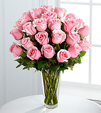 12, 18 or 24 Classic Pink Roses Rose Arrangement