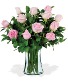 Classic Pink Roses Vase