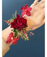 Classic Red Cuff Corsage