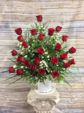 Classic Red Rose Tribute Basket 